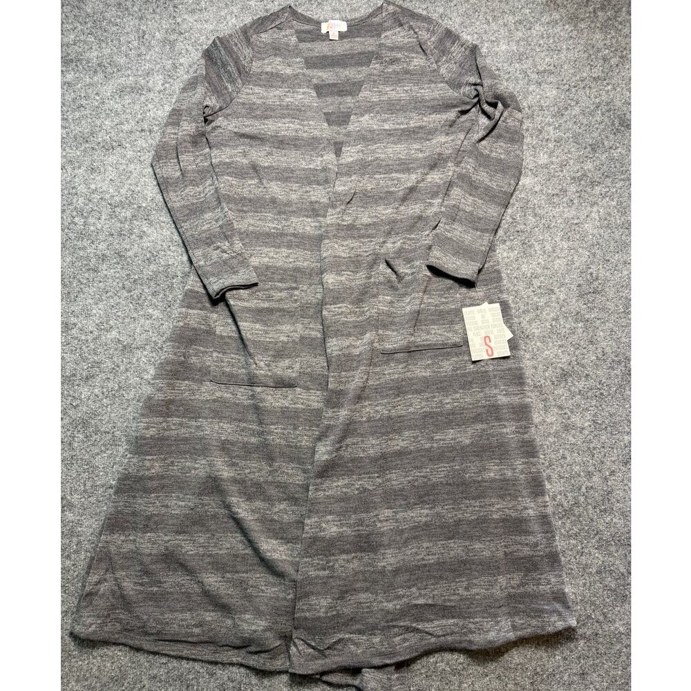 LuLaRoe Sarah‎ Cardigan Small Gray Open Front Duster NWT